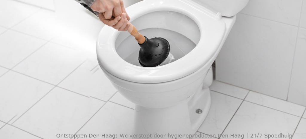 Wc verstopt door hygiëneproducten Den Haag | 24/7 Spoedhulp